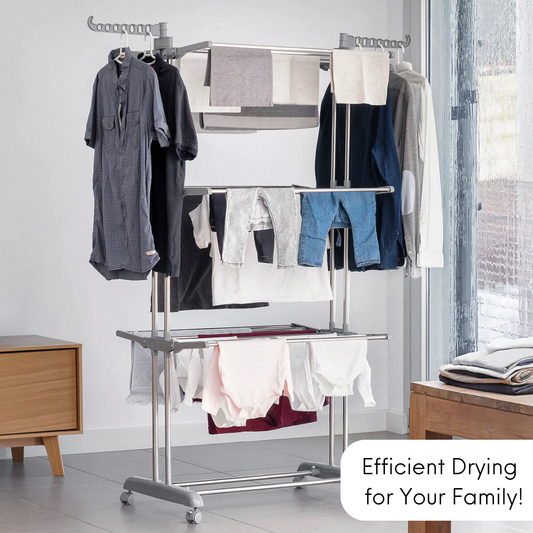 Foldable Vertical Clothes Dryer with Wheels