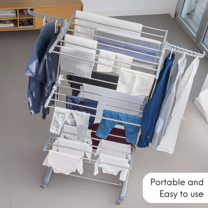 Foldable Vertical Clothes Dryer with Wheels